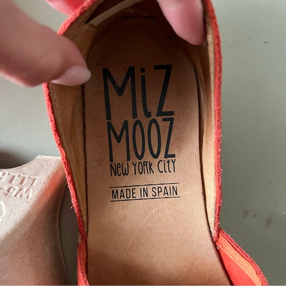 Miz Mooz Cherie Red Suede Leather Slip On Espadrille Flats 38 EU 7 US - Picture 8 of 10